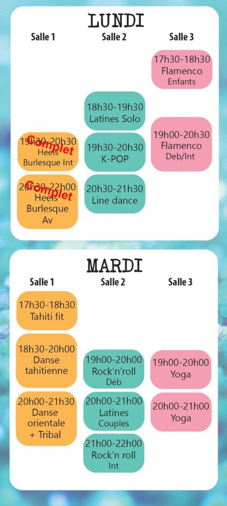 Planning 2026-27 Lundi Mardi